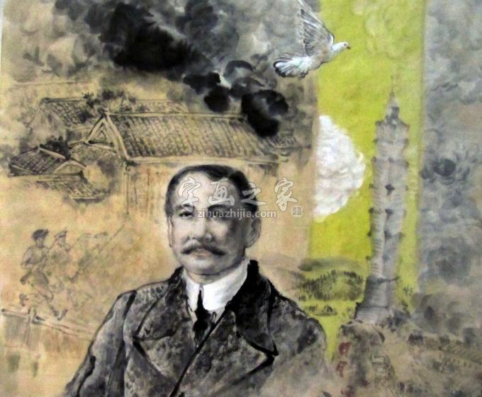 国画家罗灿字画之家