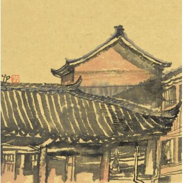 杨平国画山水风景写生之六字画之家