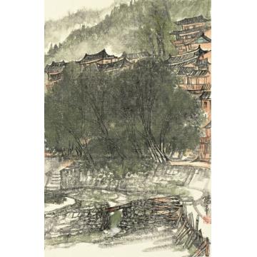 杨平国画山水风景写生之三字画之家