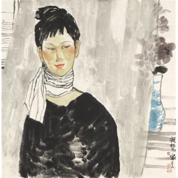 杨平国画人物凝字画之家
