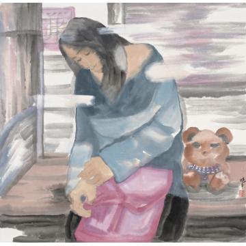 杨平国画人物午夜之三字画之家