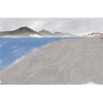 杨平国画人物遥远的思念之四字画之家