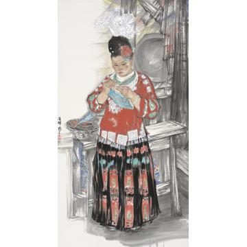 杨平国画人物银色记忆之六字画之家