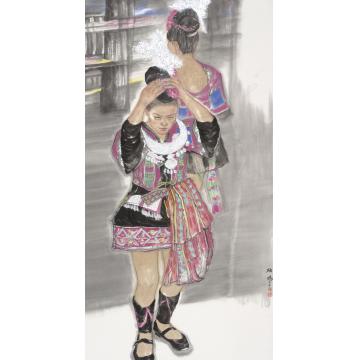 杨平国画人物银色记忆之五字画之家