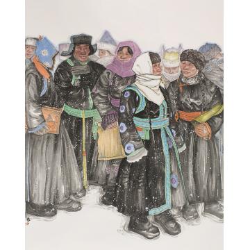 杨平国画人物节日字画之家