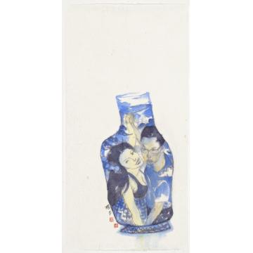 杨平国画人物源．现代青花系列NO字画之家
