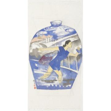 杨平国画人物源．现代青花系列NO字画之家
