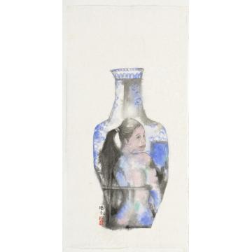 杨平国画人物源．现代青花系列NO字画之家
