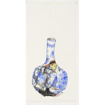 杨平国画人物源．现代青花系列NO字画之家