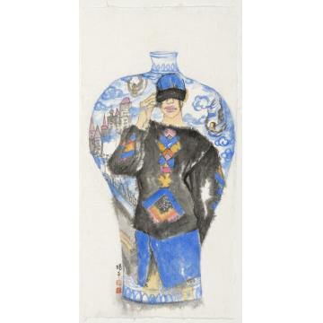 杨平国画人物源．现代青花系列NO字画之家