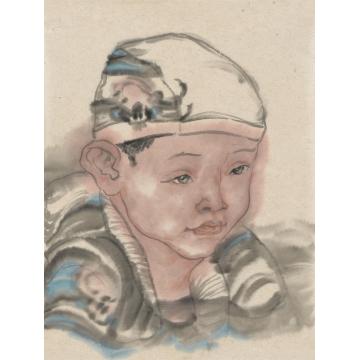 杨平国画人物泳字画之家