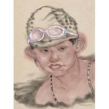 杨平国画人物泳字画之家