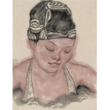 杨平国画人物泳字画之家
