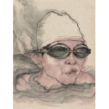 杨平国画人物泳字画之家