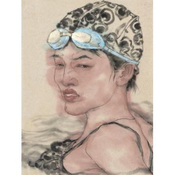 杨平国画人物泳字画之家