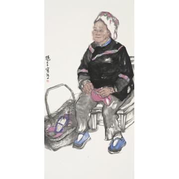 杨平国画人物人物写生之一字画之家