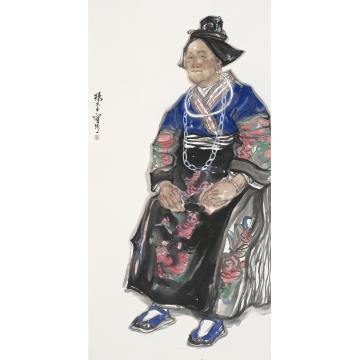 杨平国画人物人物写生之四字画之家