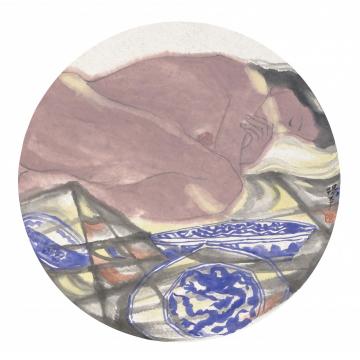 杨平国画人物独语．青花瓷系列NO字画之家