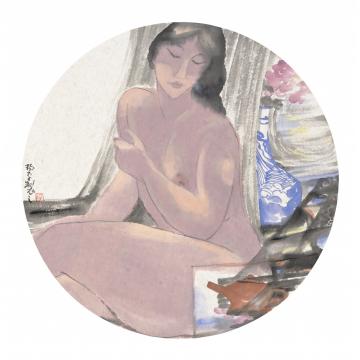 杨平国画人物独语．青花瓷系列NO字画之家