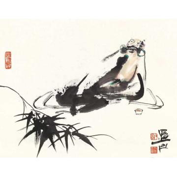石墨国画人物作品字画之家