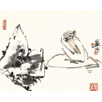 石墨国画人物作品字画之家