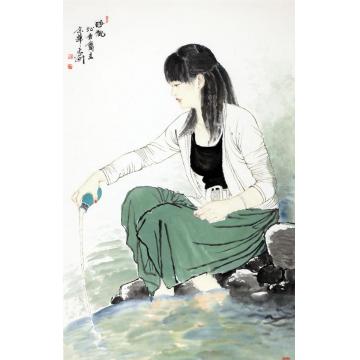 孟刚国画人物净瓶字画之家