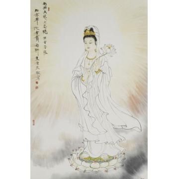 孟刚国画人物慈航普度字画之家