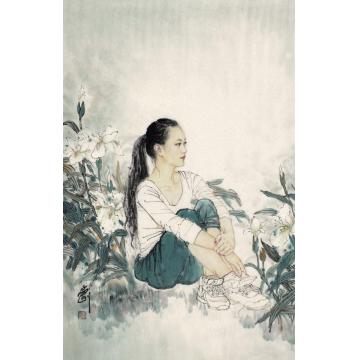 孟刚国画人物舞之憩字画之家