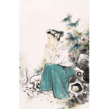 孟刚国画人物待字画之家