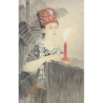 孟刚国画人物祈字画之家