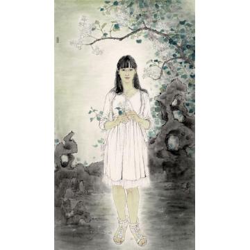 孟刚国画人物丁香花字画之家