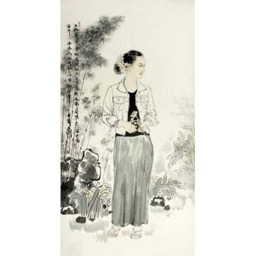 孟刚国画人物回眸字画之家