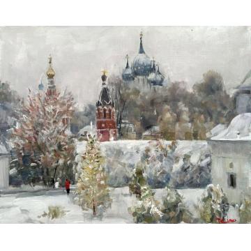 王铁牛油画风景雪中的苏兹达里字画之家