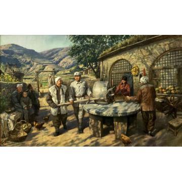 王铁牛油画人物抗战时期的习仲勋字画之家