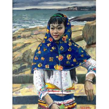 王铁牛国画人物惠安女肖像字画之家