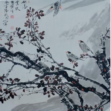 戚代华国画花鸟秋高云淡字画之家