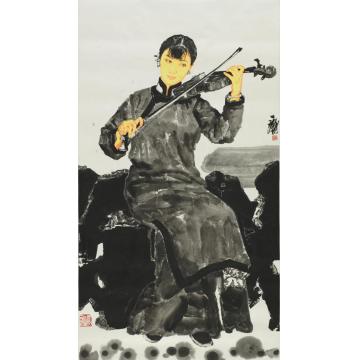 黄一瀚国画人物仕女乐器（二）字画之家