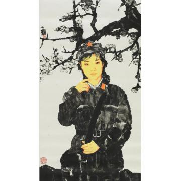 黄一瀚国画人物中国女兵（二）字画之家