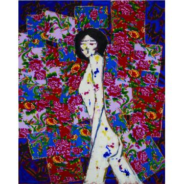 梅一国画人物冶春之十四字画之家