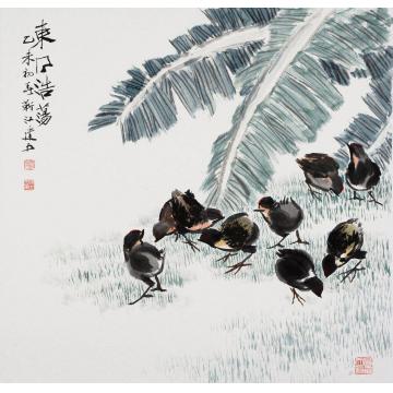 杨建五国画花鸟东风浩荡字画之家