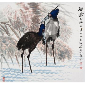 杨建五国画花鸟听涛字画之家