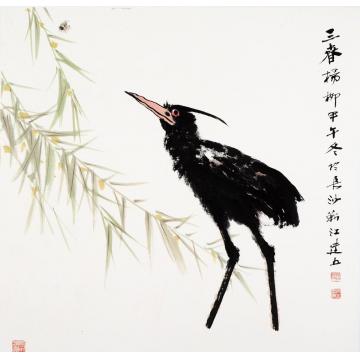杨建五国画花鸟三春杨柳字画之家