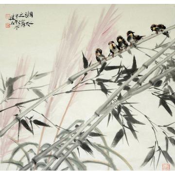杨建五国画花鸟湘水之滨字画之家