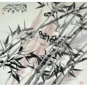 杨建五国画花鸟直节因为劲字画之家