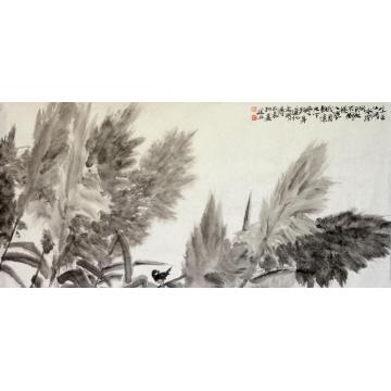 杨建五国画花鸟苇花颂字画之家