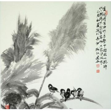 杨建五国画花鸟自由的精神字画之家