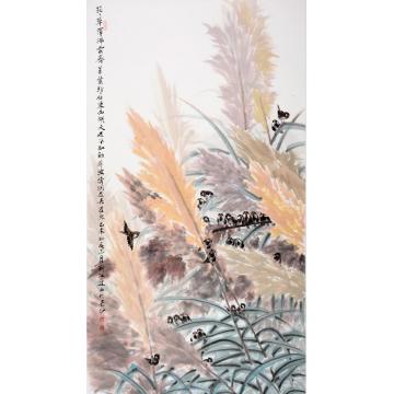 杨建五国画花鸟茫茫草泽字画之家