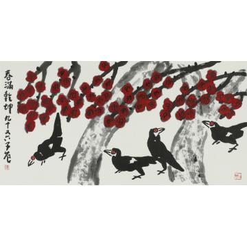 崔子范国画花鸟春满乾坤字画之家