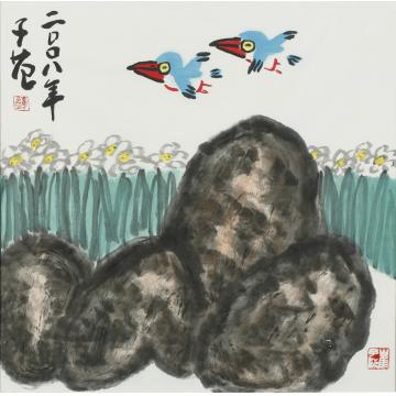 崔子范国画花鸟花鸟小品字画之家