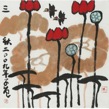 崔子范国画花鸟三秋字画之家